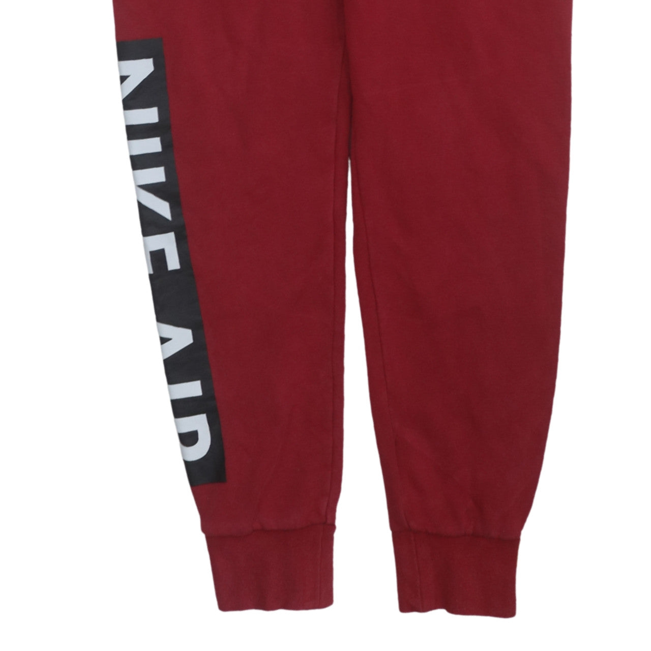 Nike Air Men's Red Joggers Sweatpants Small Logo Tapered Fleece