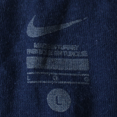Nike FC Barcelona Navy Graphic T-Shirt Men L Short Sleeve Cotton