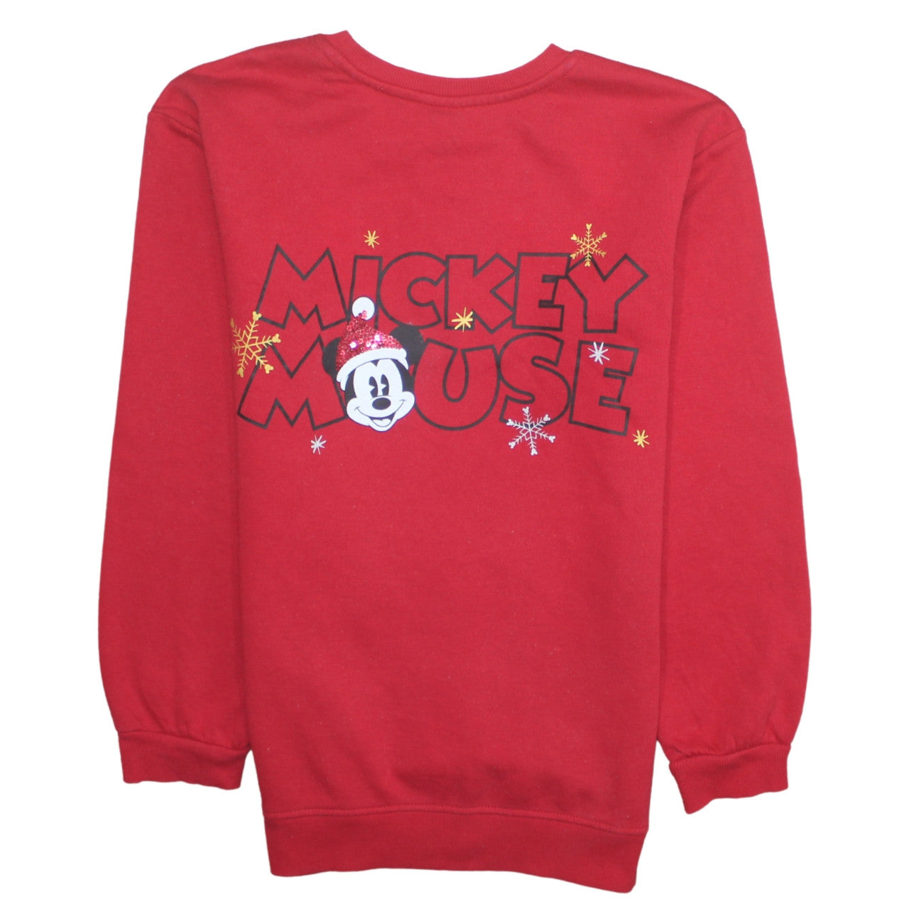Disney at Primark Girls Red Mickey Mouse Sequin Christmas Sweatshirt 13-14 Years