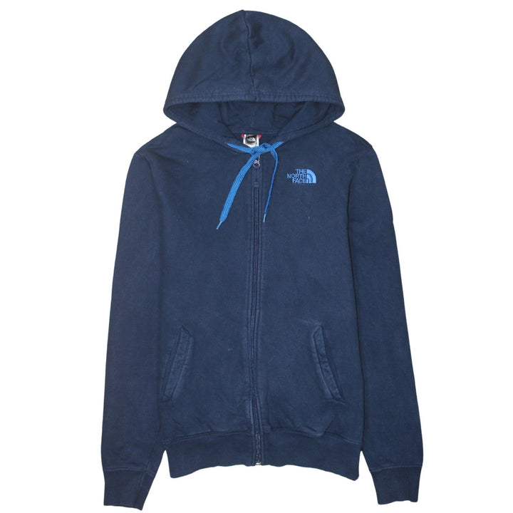 The North Face Men's Blue Small Hooded Full Zip Cotton Activewear Jacket
