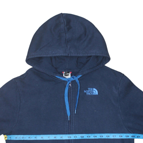 The North Face Men's Blue Small Hooded Full Zip Cotton Activewear Jacket