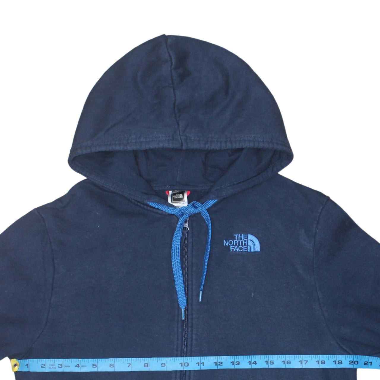The North Face Men's Blue Small Hooded Full Zip Cotton Activewear Jacket