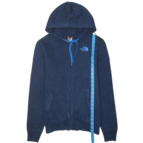 The North Face Men's Blue Small Hooded Full Zip Cotton Activewear Jacket