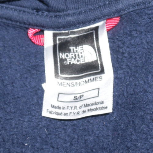 The North Face Men's Blue Small Hooded Full Zip Cotton Activewear Jacket