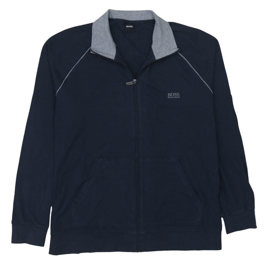 Hugo Boss Men's Blue XL Track Jacket Full Zip Cotton Activewear