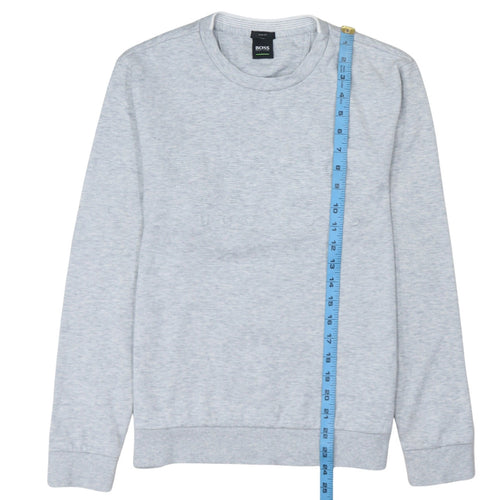 Hugo Boss Men's Grey Slim Fit Crew Neck Sweatshirt M