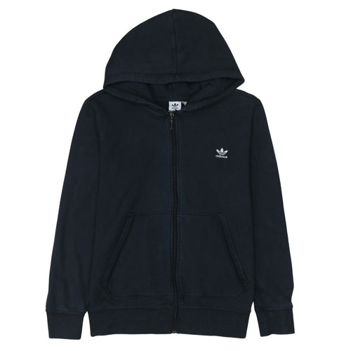 Adidas Womens Black Full Zip Hoodie Size 22 XL Cotton Casual