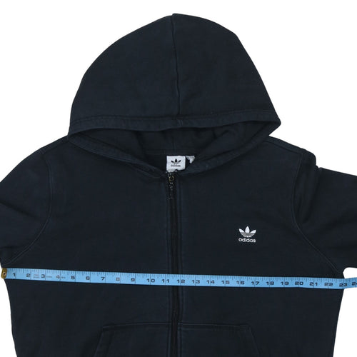 Adidas Womens Black Full Zip Hoodie Size 22 XL Cotton Casual