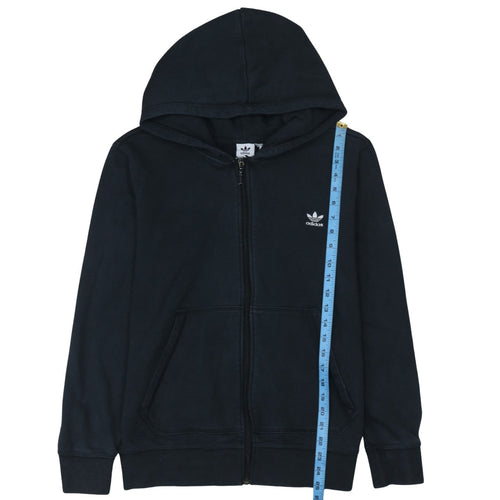 Adidas Womens Black Full Zip Hoodie Size 22 XL Cotton Casual