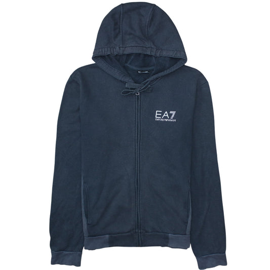 Emporio Armani EA7 Men's Blue Full Zip Hoodie Size L