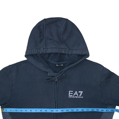 Emporio Armani EA7 Men's Blue Full Zip Hoodie Size L