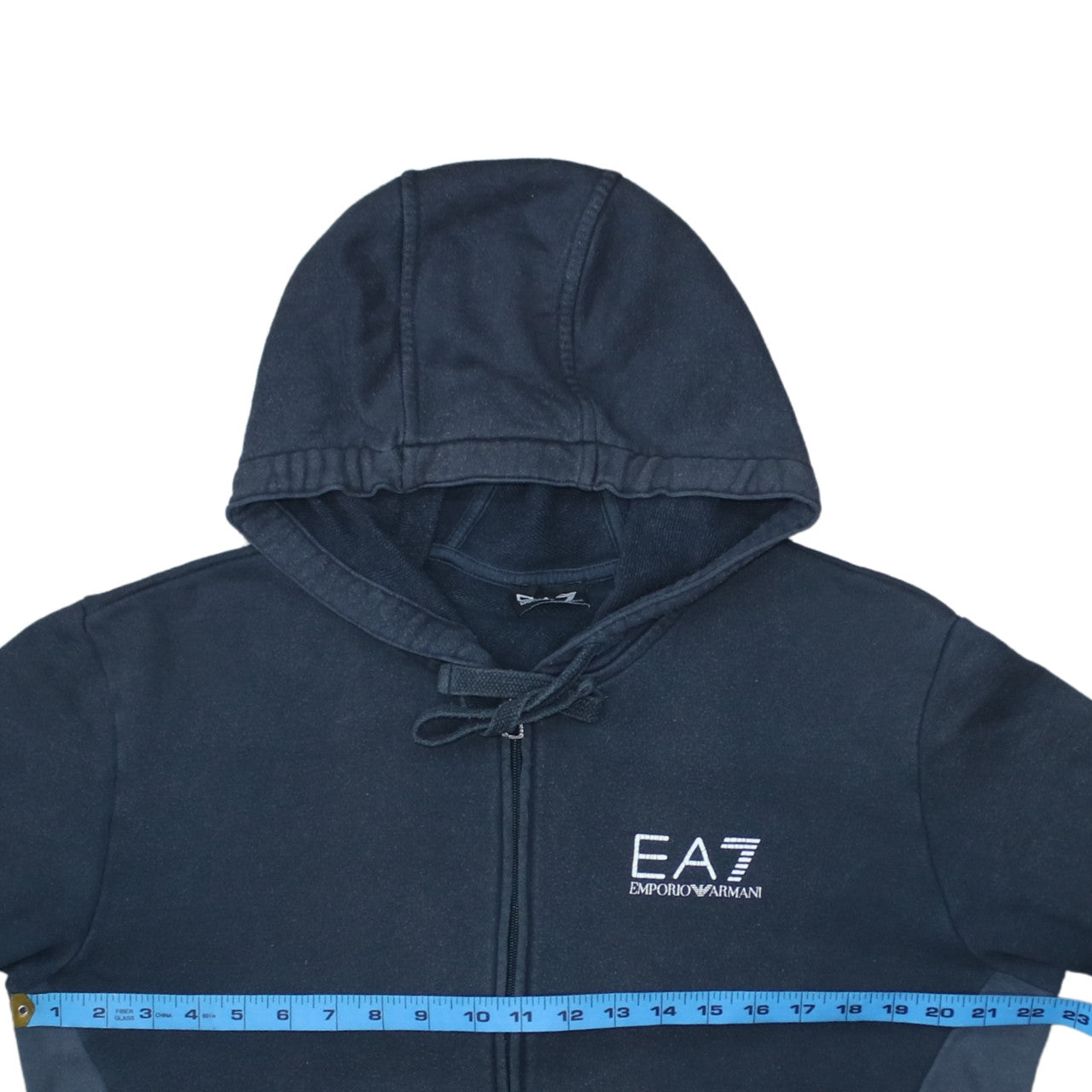 Emporio Armani EA7 Men's Blue Full Zip Hoodie Size L