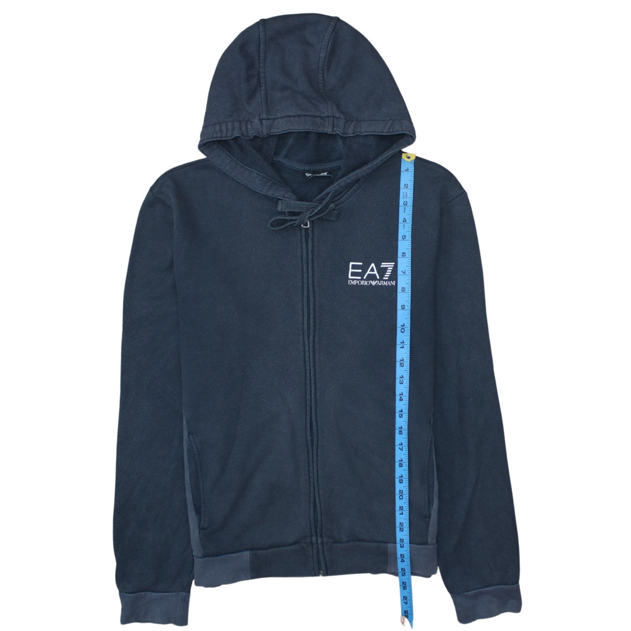 Emporio Armani EA7 Men's Blue Full Zip Hoodie Size L