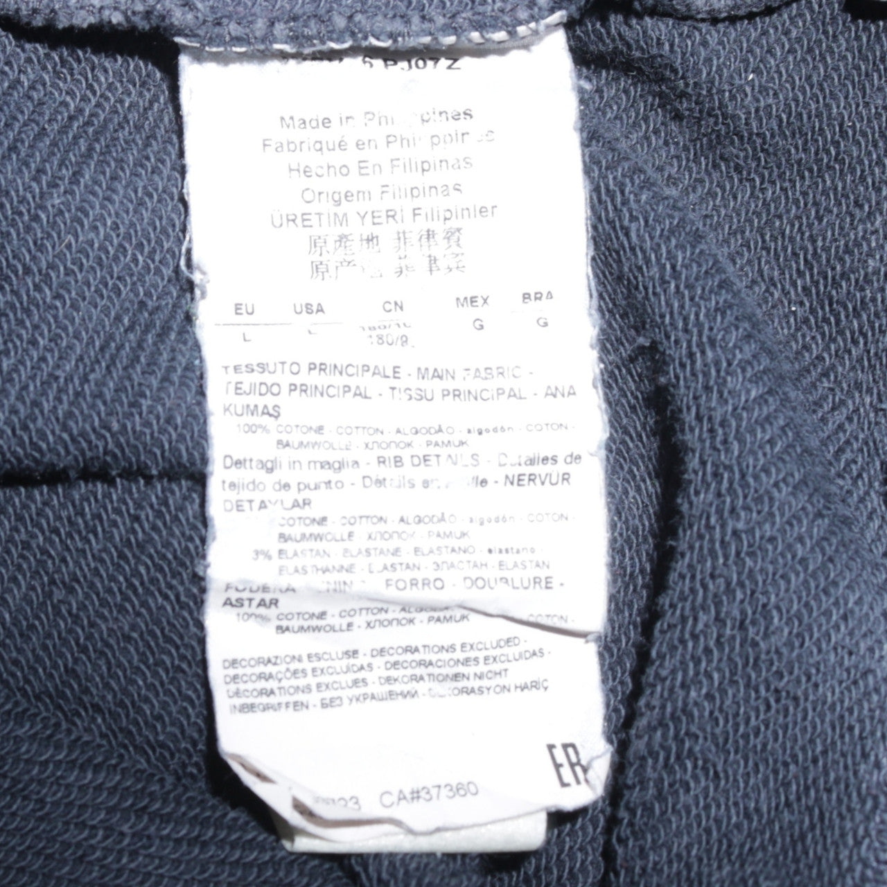 Emporio Armani EA7 Men's Blue Full Zip Hoodie Size L
