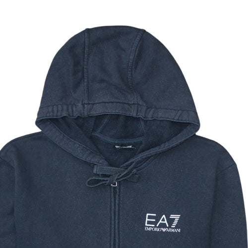 Emporio Armani EA7 Men's Blue Full Zip Hoodie Size L