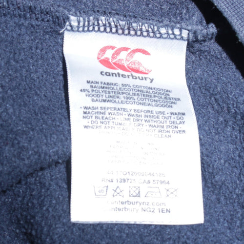 Canterbury Men's Blue Pullover Hoodie L Logo Sports Fleece