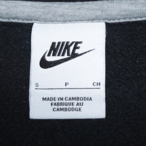 Nike Mens Black Small Crew Neck Pullover Sweatshirt