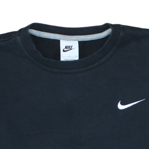 Nike Mens Black Small Crew Neck Pullover Sweatshirt