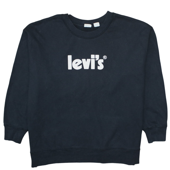 Levi's Men's Black 2XL Crew Neck Pullover Sweatshirt