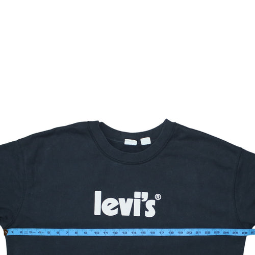 Levi's Men's Black 2XL Crew Neck Pullover Sweatshirt