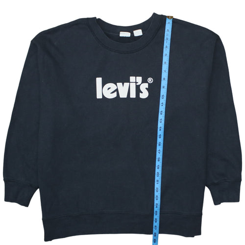 Levi's Men's Black 2XL Crew Neck Pullover Sweatshirt