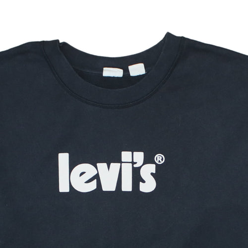 Levi's Men's Black 2XL Crew Neck Pullover Sweatshirt