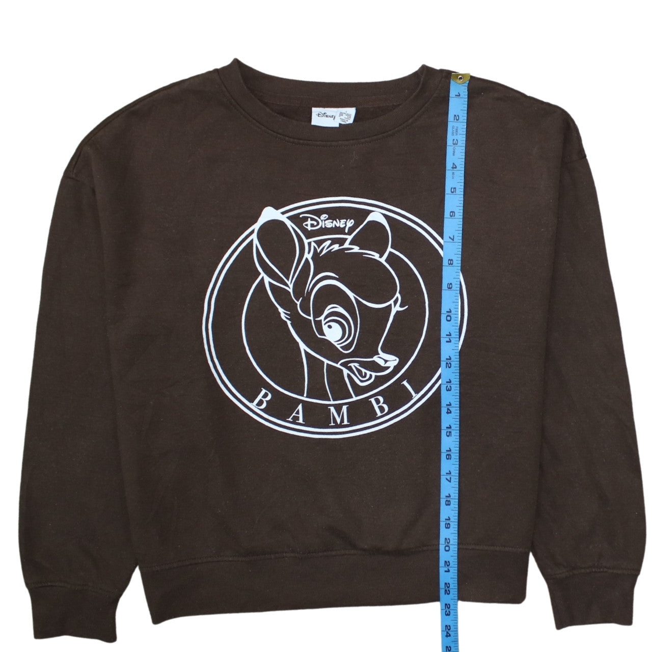Disney Primark Women Brown Bambi Sweatshirt Size S Crew Neck Pullover