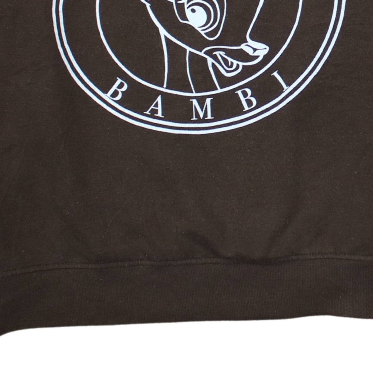 Disney Primark Women Brown Bambi Sweatshirt Size S Crew Neck Pullover