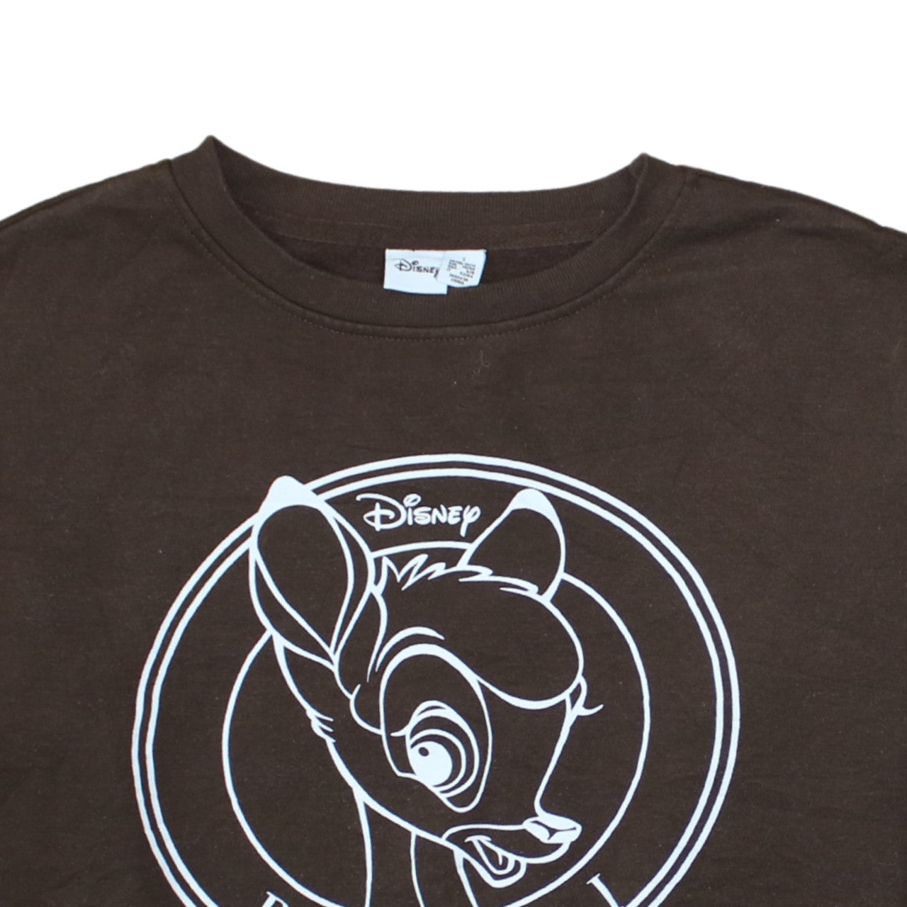 Disney Primark Women Brown Bambi Sweatshirt Size S Crew Neck Pullover