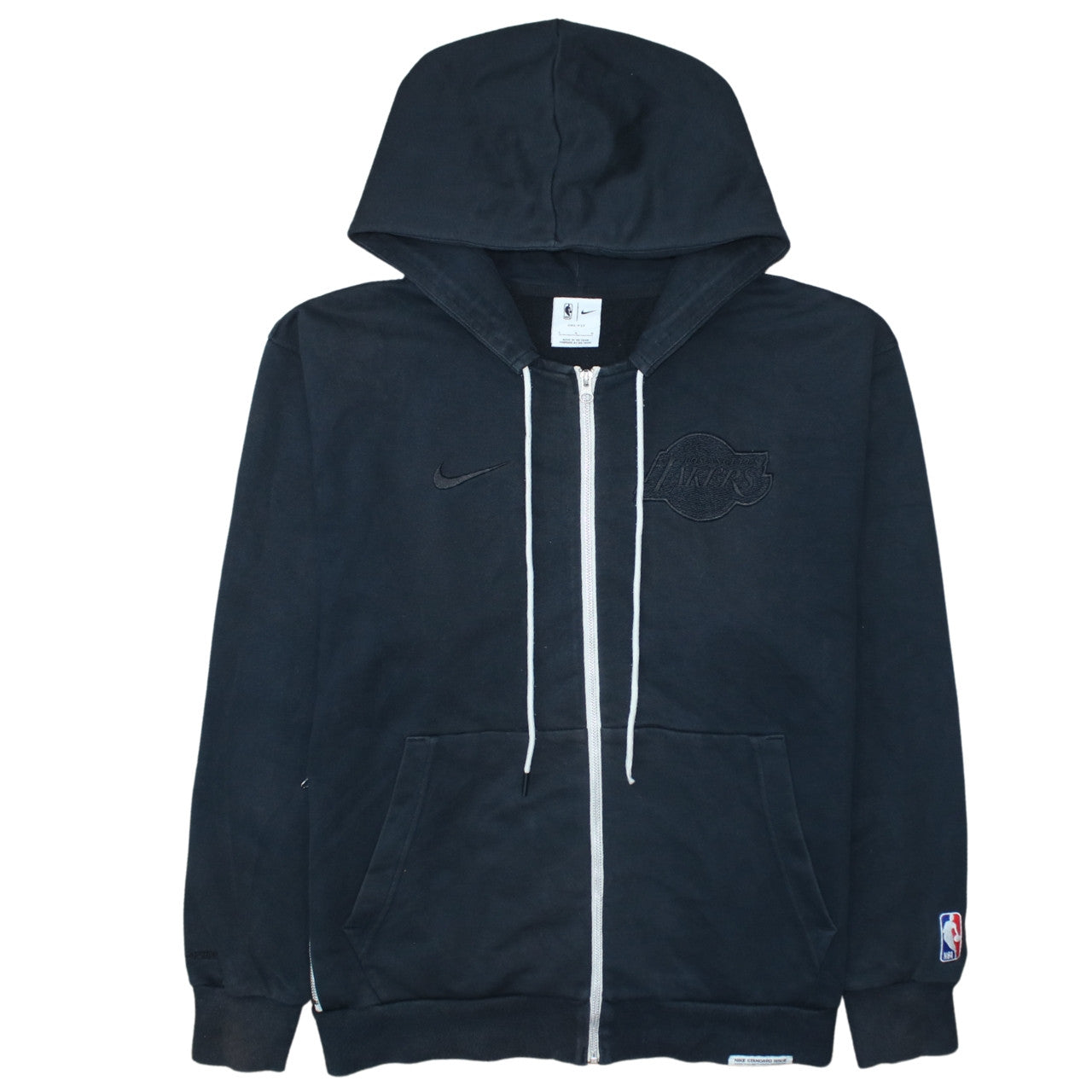 Nike Men's Black Full Zip Hoodie Lakers Logo Size L