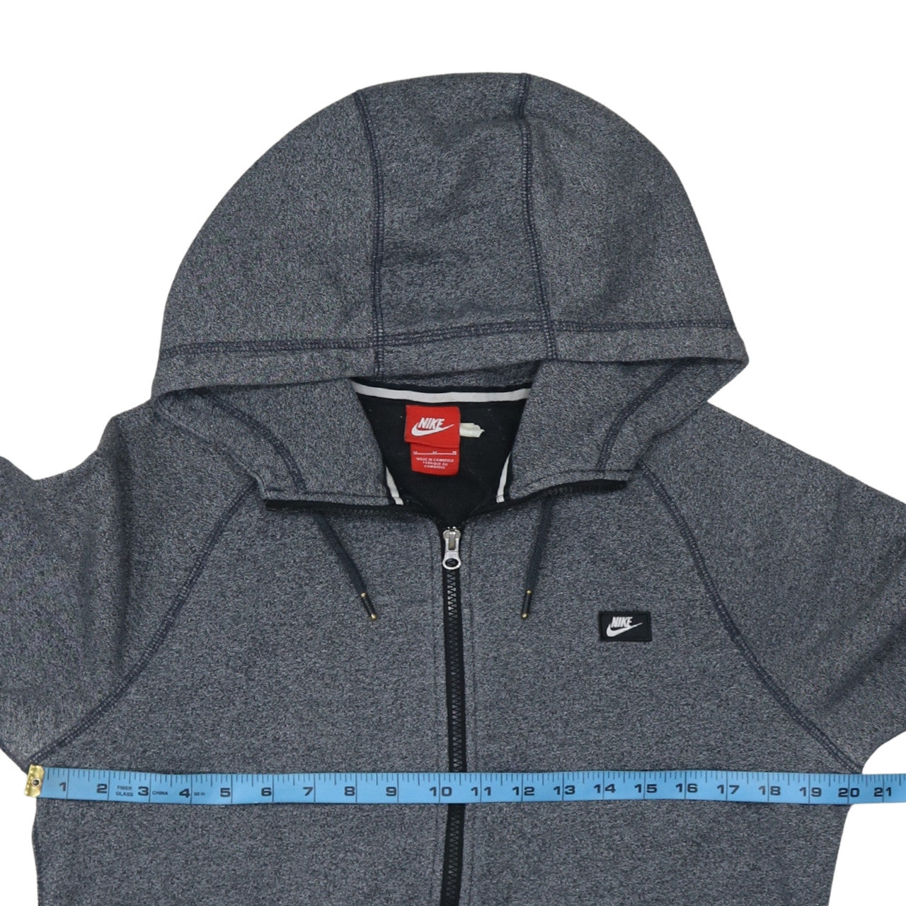 Nike Men's Grey Full Zip Hoodie Size M Regular Fit