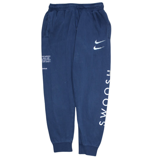 Nike Men's Blue Swoosh Logo Sweatpants Joggers M