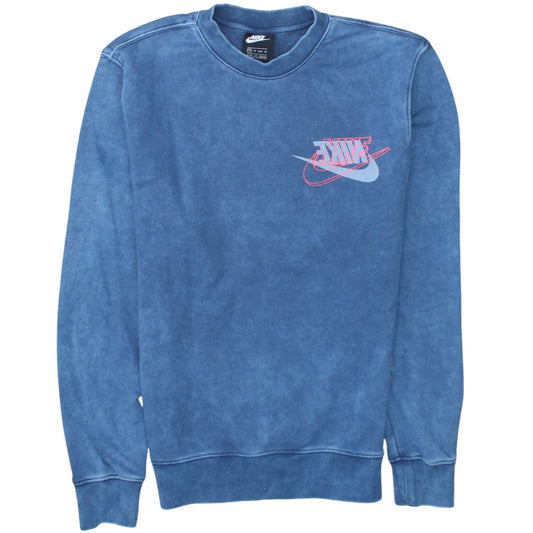 Nike Men's Blue XS Crew Neck Graphic Pullover Sweatshirt