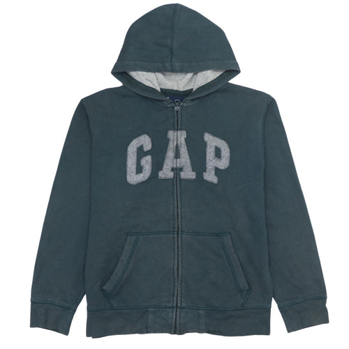 GAP Kids Boys Blue Full Zip Hoodie 13 Years Classic Fleece Sweatshirt