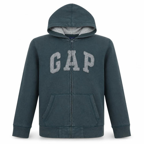 GAP Kids Boys Blue Full Zip Hoodie 13 Years Classic Fleece Sweatshirt