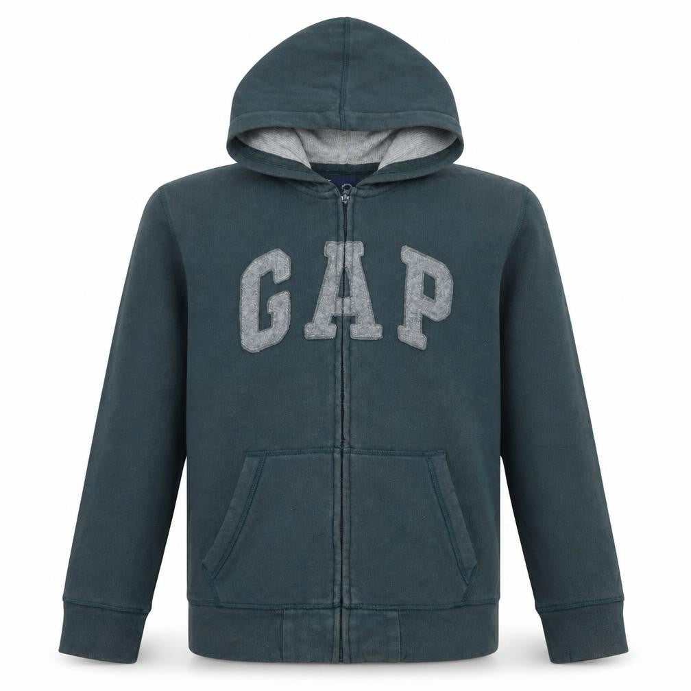 GAP Kids Boys Blue Full Zip Hoodie 13 Years Classic Fleece Sweatshirt