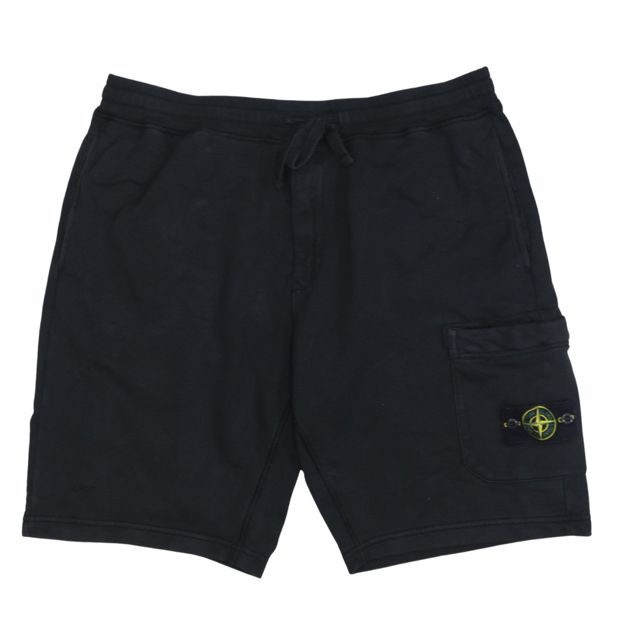 Stone Island Men's Black Cargo Jersey Shorts Size L