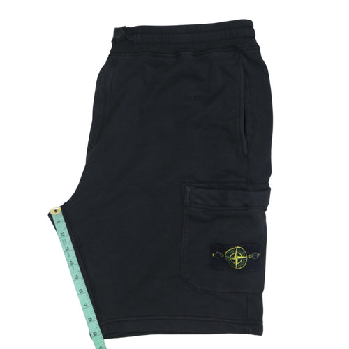 Stone Island Men's Black Cargo Jersey Shorts Size L