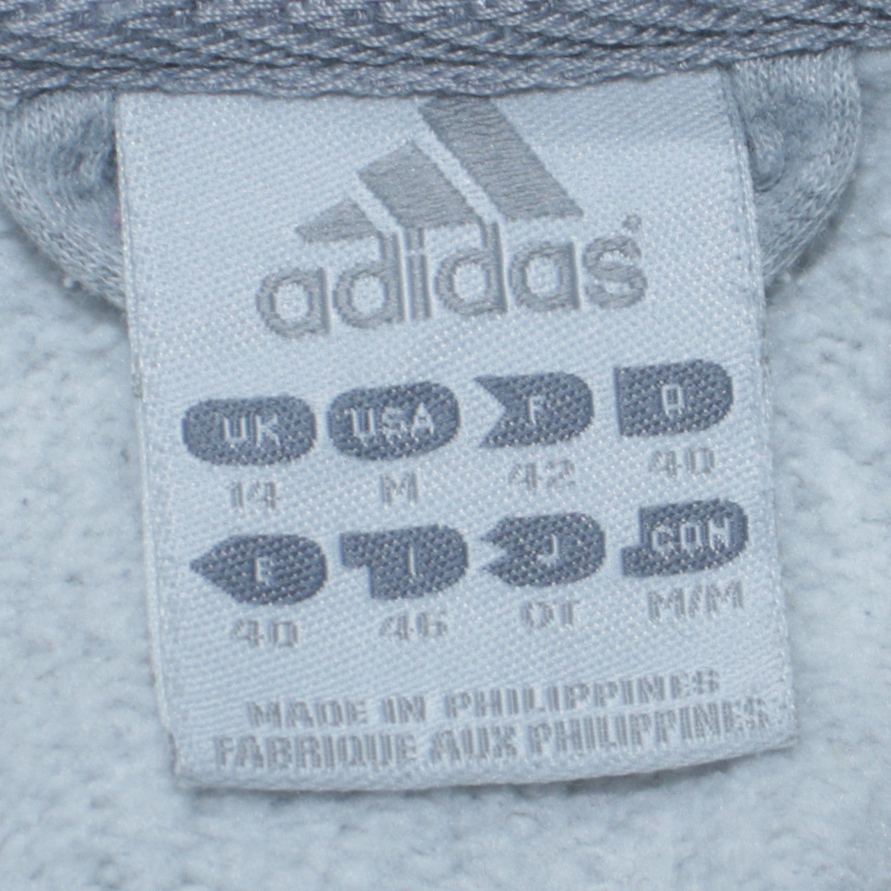Adidas Women Grey Full Zip Hoodie Size 14 Logo Pullover Sweatshirt