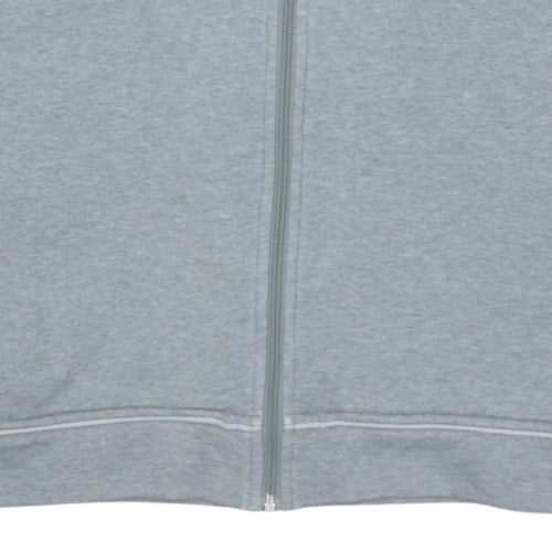 Adidas Women Grey Full Zip Hoodie Size 14 Logo Pullover Sweatshirt