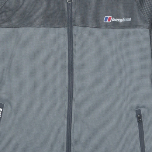 Berghaus Men's Grey Full Zip Hooded Fleece Jacket L