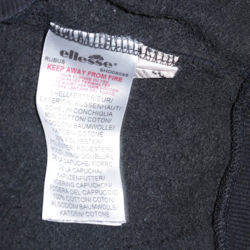 Ellesse Men's Black Pullover Hoodie M Retro Logo Sportswear