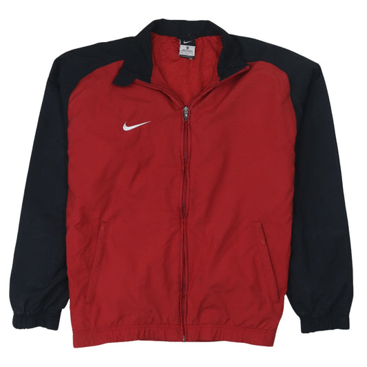 Nike Men’s Red & Black Track Jacket M Polyester Full Zip Sportswear