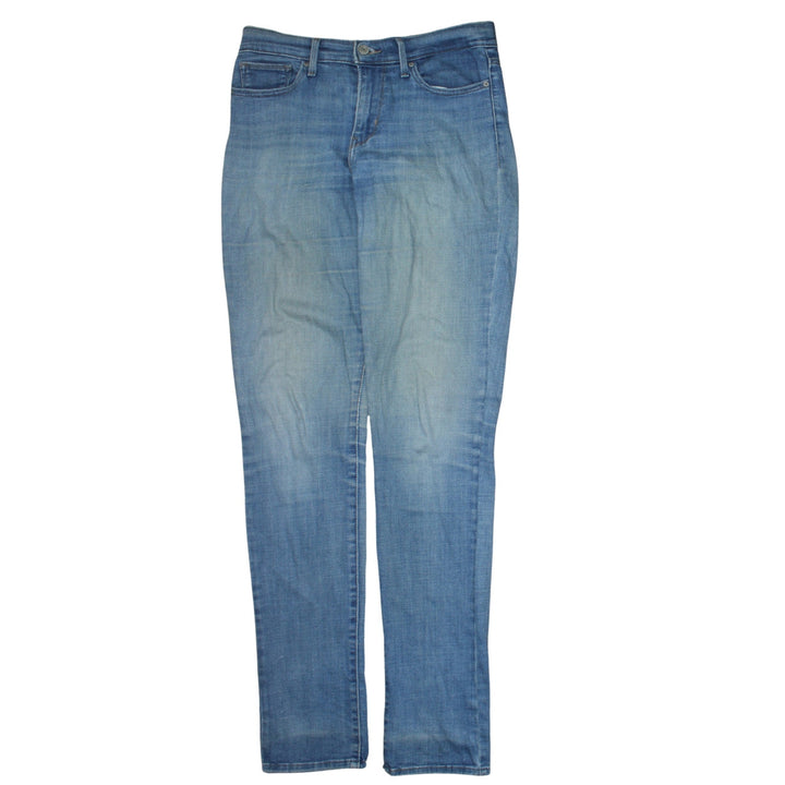 Levi's Women's Blue 28 Slim Stretch Mid Rise Straight Jeans