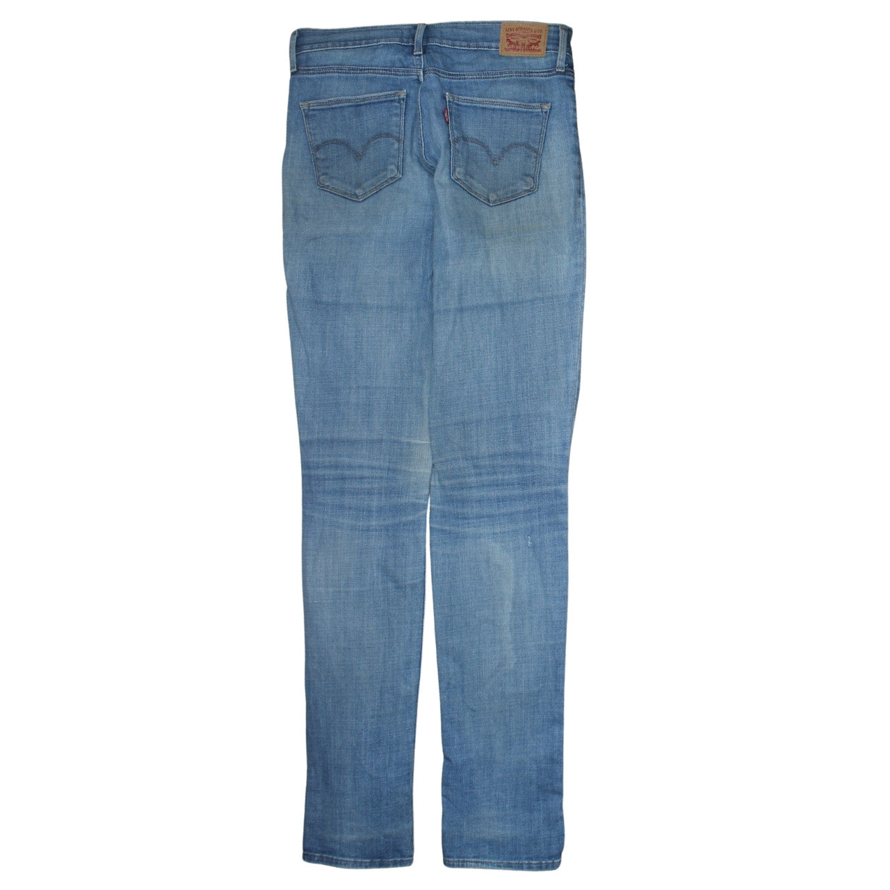 Levi's Women's Blue 28 Slim Stretch Mid Rise Straight Jeans