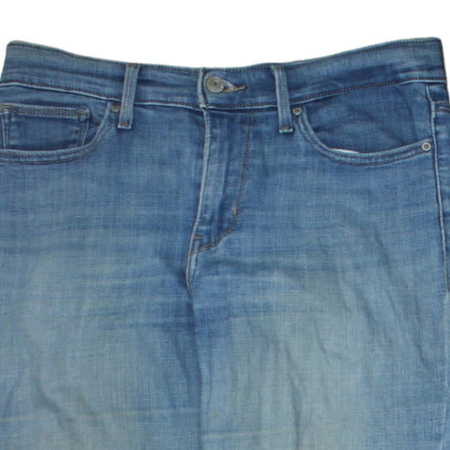 Levi's Women's Blue 28 Slim Stretch Mid Rise Straight Jeans