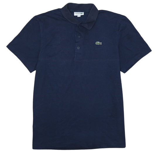 Lacoste Sport Men's Blue Cotton Polo Shirt Size L Short Sleeve