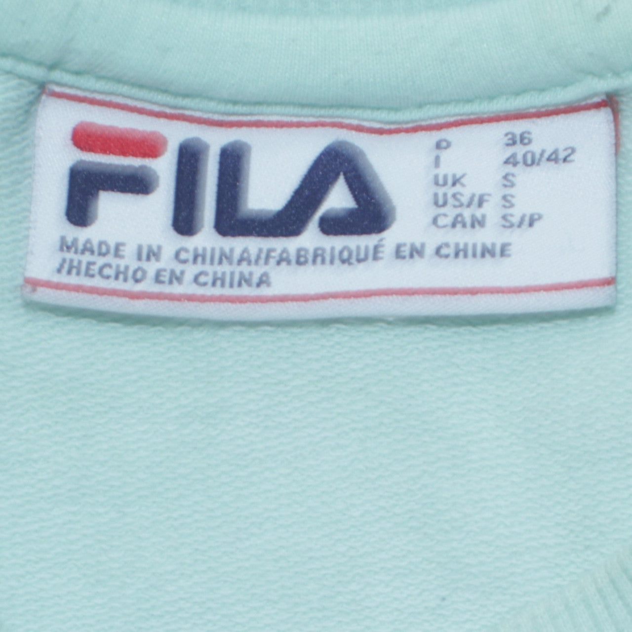 FILA Boys Green Crew Neck Long Sleeve Pullover Sweatshirt Size S