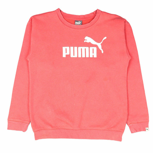 Puma Womens Pink Crew Neck Pullover Sweatshirt Size 12