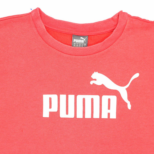 Puma Womens Pink Crew Neck Pullover Sweatshirt Size 12